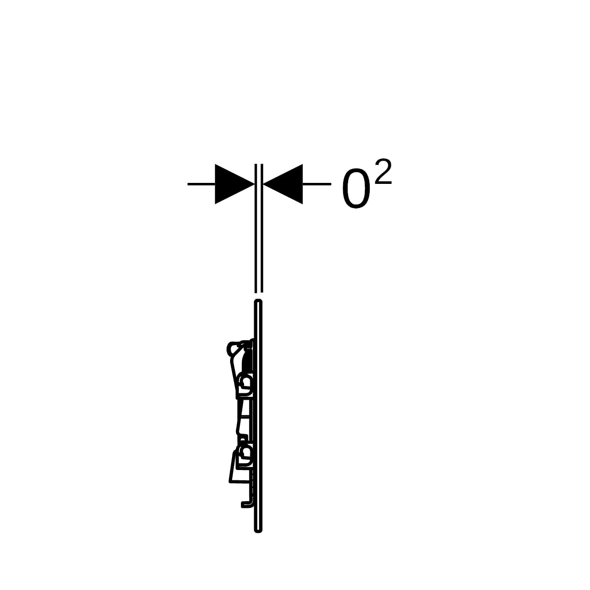 Geberit Typ 40 BetPl., rund, f. UR-Strg. pneum. Sp., messing gebürstet, Etc