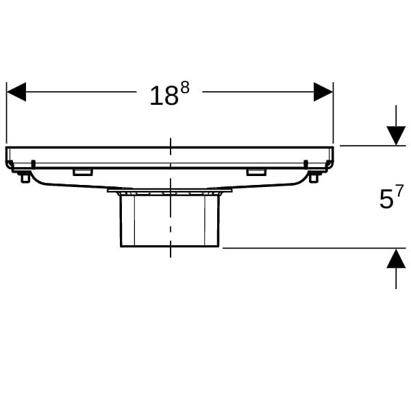 Geberit CleanLine Duschrinne befliesbar kundenspezifisch / edst.gebürstet