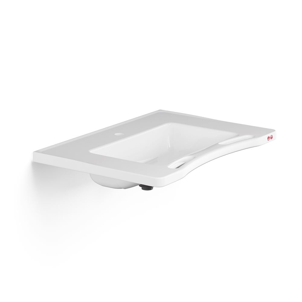 Waschtisch Matrix Medium 780x545x141mm m. HL o. Überlauf, m. Bedienknöpfen Waschtisch Matrix Medium 780x545x141mm m. HL o. Überlauf, m. Bedienknöpfen