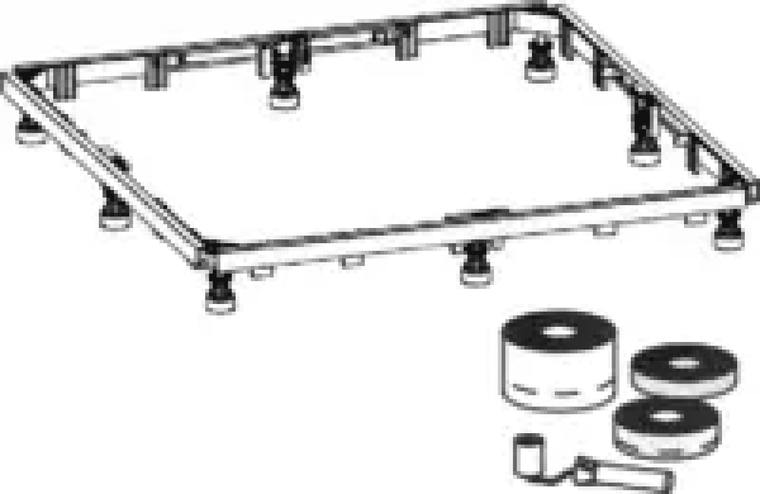 Duschwannen-Set Montagerahmen SF 2S+ Universal