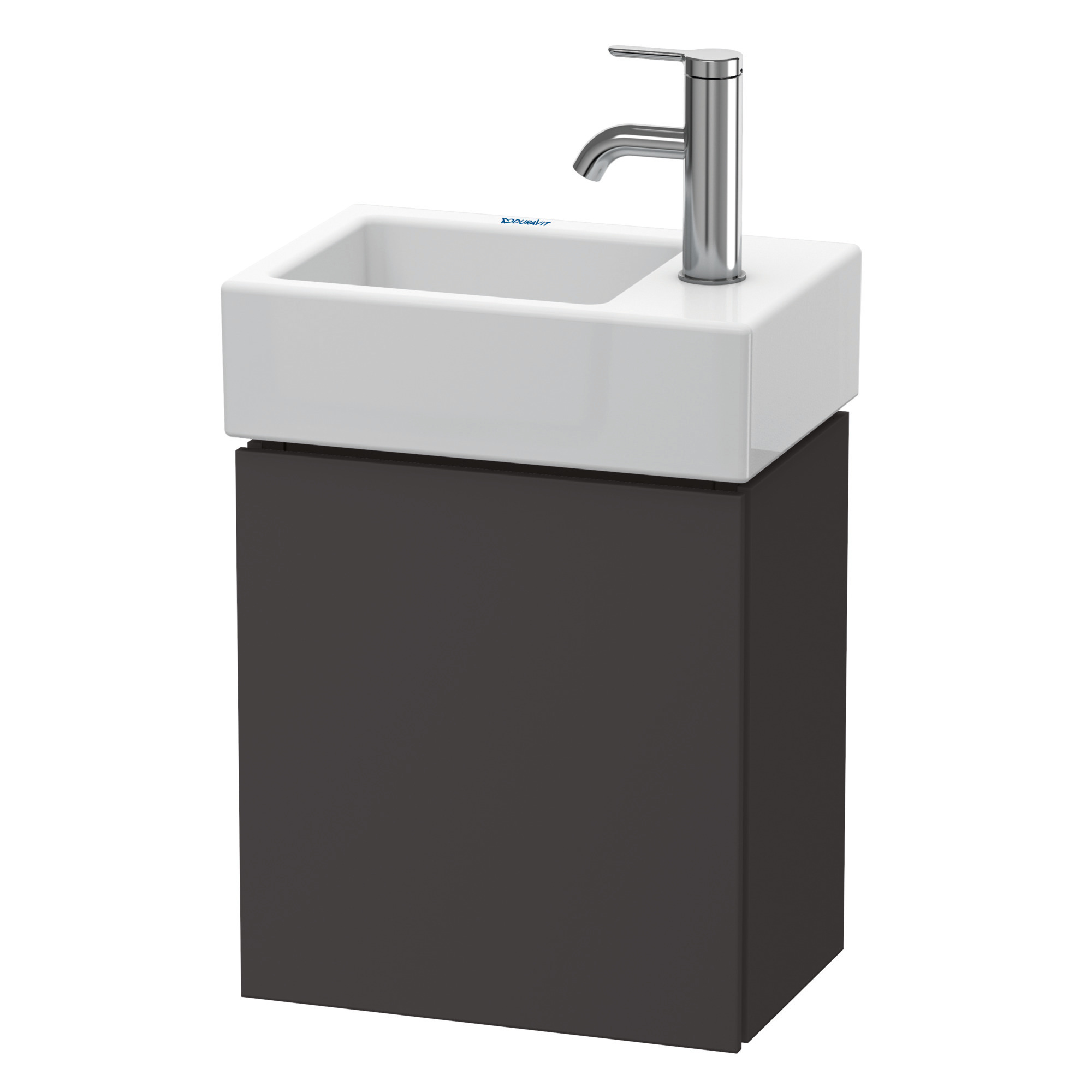 Duravit WT-Unterbau L-Cube, 1 Tür, TA links 400x364x241mm, Graphit Supermatt