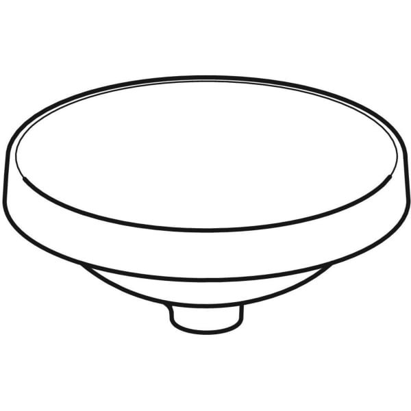 Geberit VariForm Einbauwaschtisch, rund 40cm, o. Hl, o. Ül., gl, weiß, KeraTect