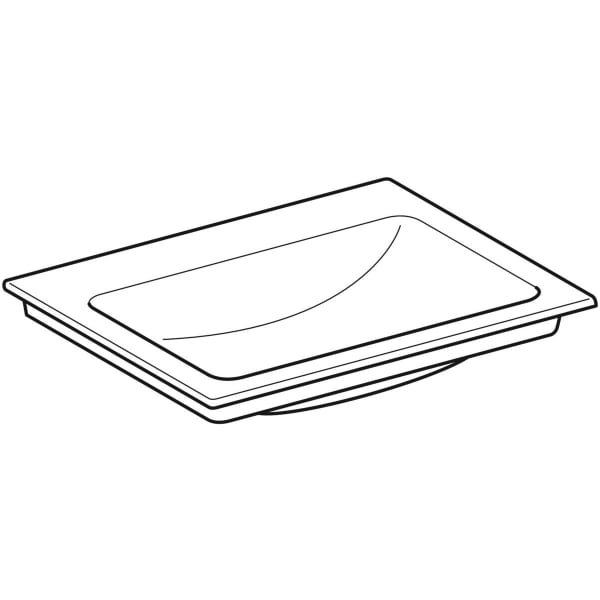 Geberit ONE Möbelwaschtisch 60x48 cm o.Hl., o.Ül., weiß, KeraTect
