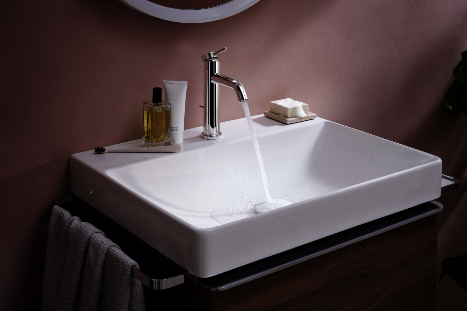 Hansgrohe WTM 110 Tecturis S CoolStart  EcoSmartu.  m. Zugstangen-Ablaufg. chrom