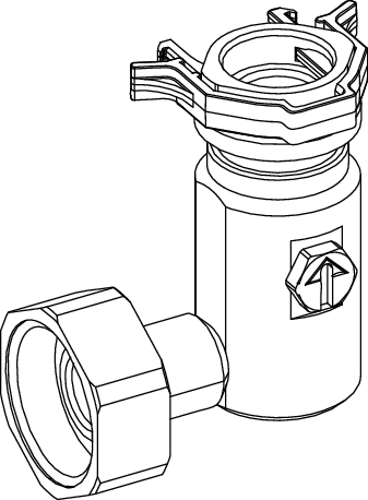 TECE Absperrventil 3-Wege für TECEprofil WC-Modul mit Hygienespülfunktion
