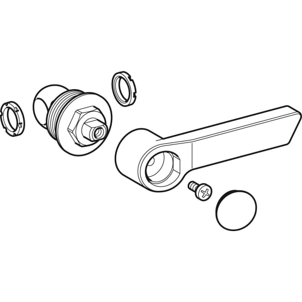 Geberit Set Oberteil mit Betätigungshebel für Kugelhahn DNV15