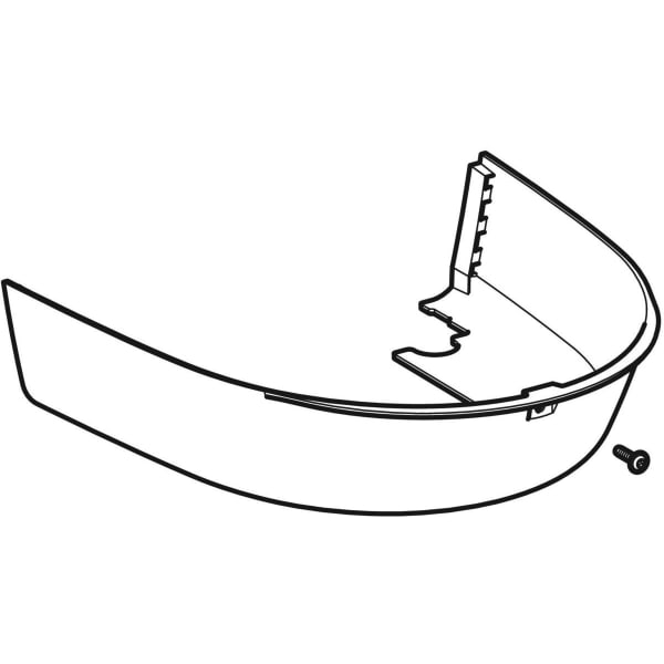 Geberit Designabdeckung unten f. Geberit AquaClean Mera, hgl.verchr.