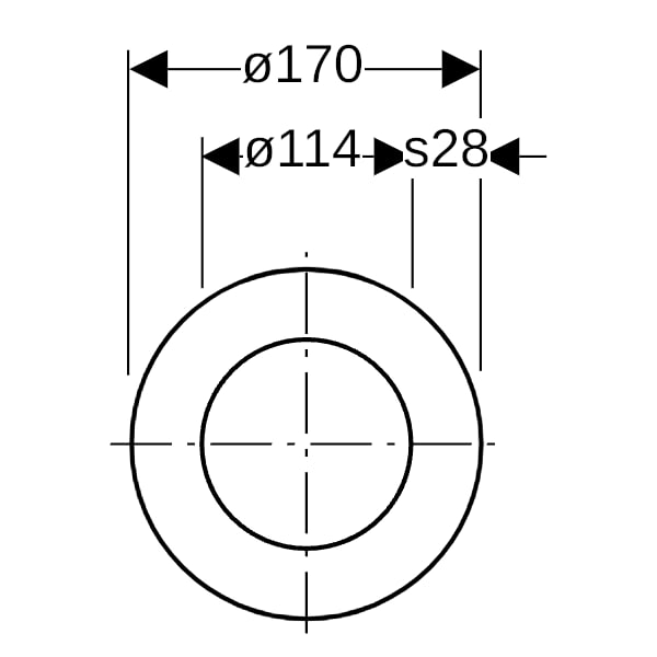 Geberit Rohrschott120 d90