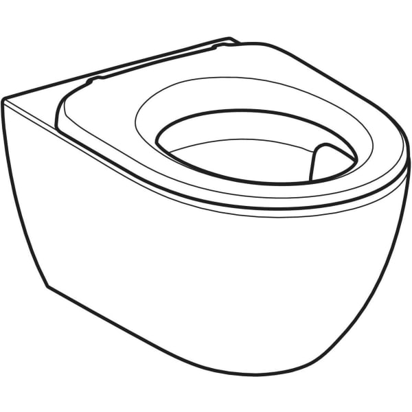 Geberit Acanto Set WWC m. WC-Sitzring, Tiefsp TFlush, geschl.Fo, T:53cm, KeraTect