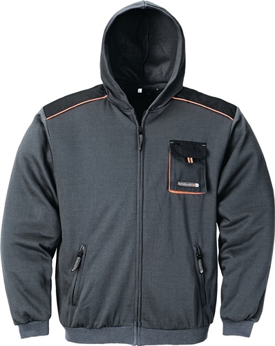 Herrensweatjacke Gr.L dunkelgrau/schwarz/orange TERRATREND Herrensweatjacke Gr.L dunkelgrau/schwarz/orange TERRATREND