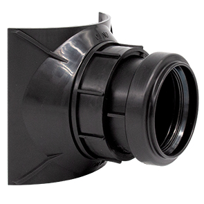 airfit Schraubabzweig DN 125/50 schwarz , Z-42.1-603