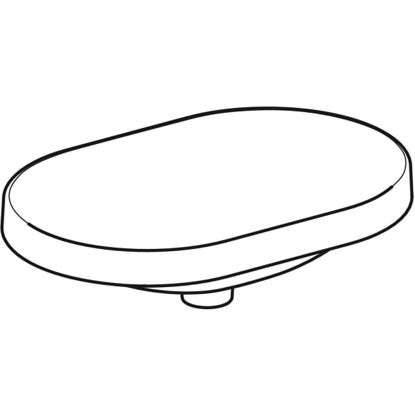 Geberit VariForm Einbauwaschtisch, elliptisch 60x40cm, o. Hl, o. Ül., weiß, KeraTect