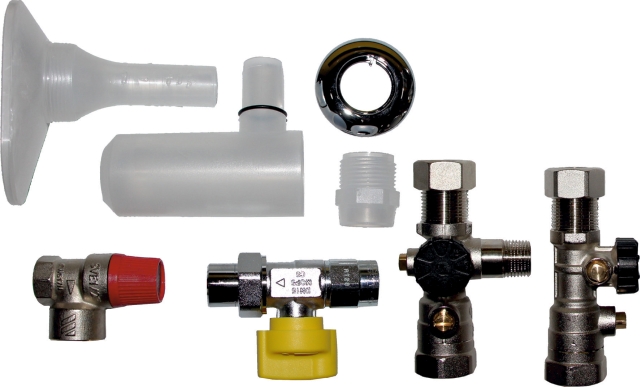 Wolf Anschluss-Set Gasthermen AP inkl. KFE-Hahn und therm. Sicherung Wolf Anschluss-Set Gasthermen AP inkl. KFE-Hahn und therm. Sicherung