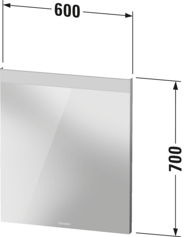 DU Spiegel Licht & Spiegel LM7835 Weiß 35x600x700mm