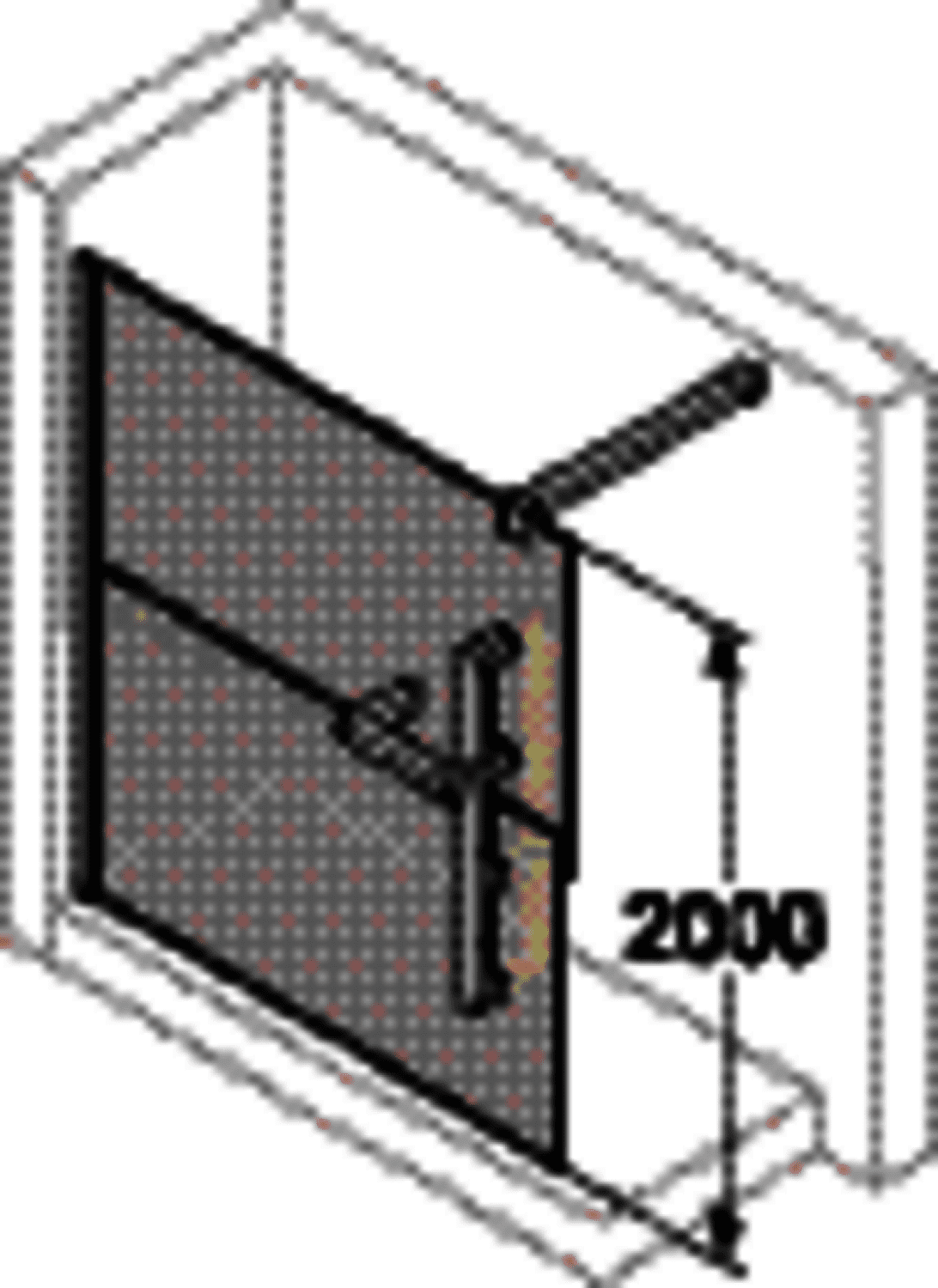 HP DA Duplo TG 4-Eck Walk-In 1000/li H:2000 chrom-chrom klar Anti-Plaque