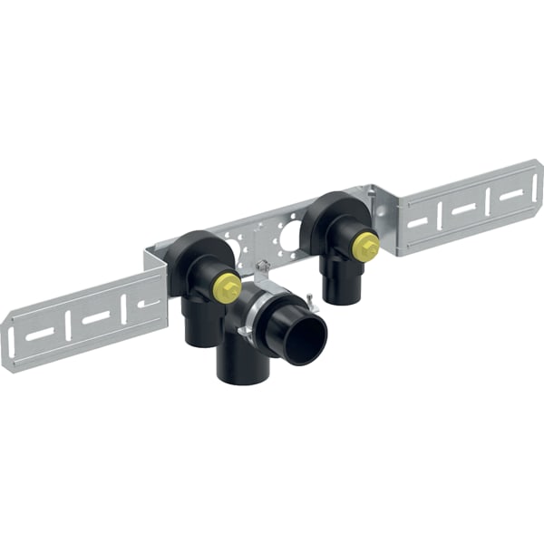 Geberit FlowFit Anschlusswinkel 90Gr vormontiert 2-fach Rg+ d16-Rp1/2 AblRs