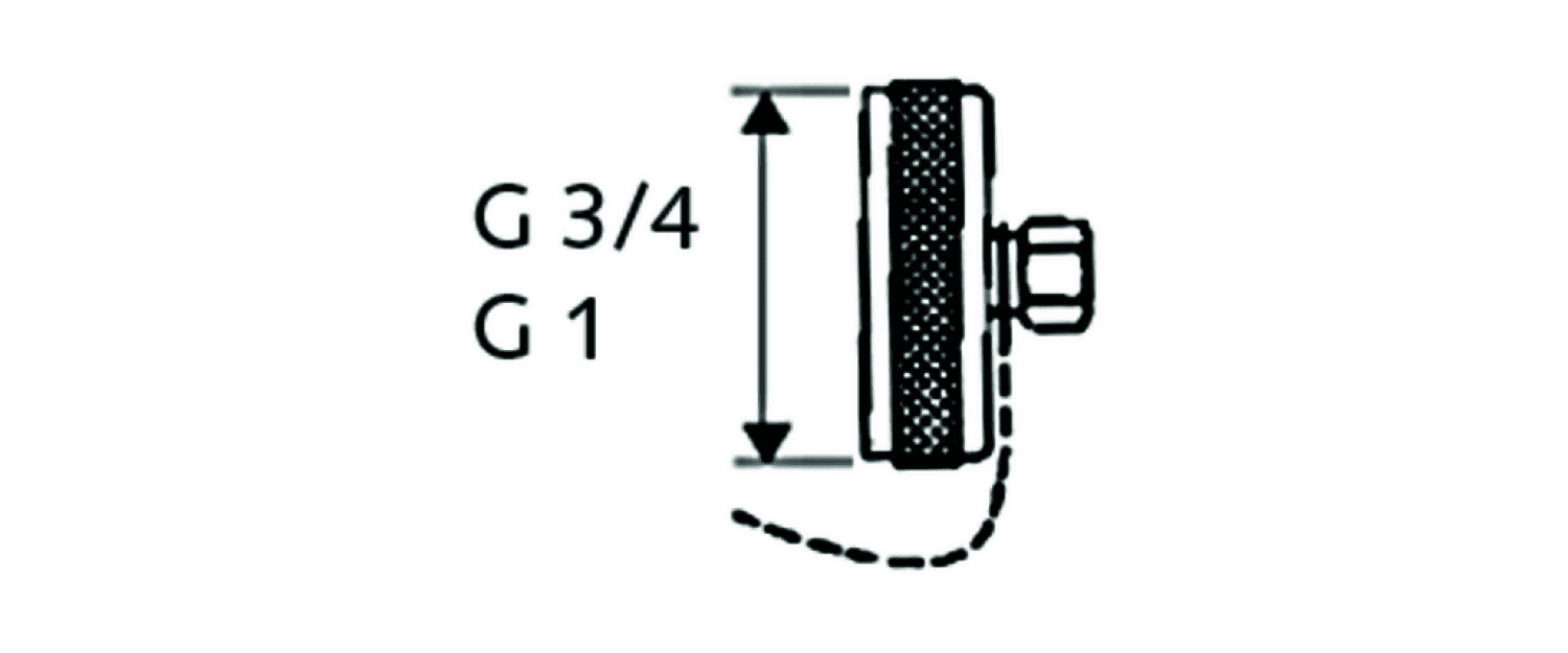 SCHELL Verschlusskappe Kette, Dichtscheibe, G 3/4 IG, messing