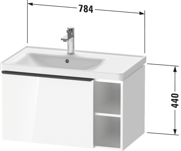 DU D-Neo WTU,Wdh,AZ:1,Fä.RE:2,Gr:Brnze G 784x452x440mm,Natur Eiche Matt,Dekor