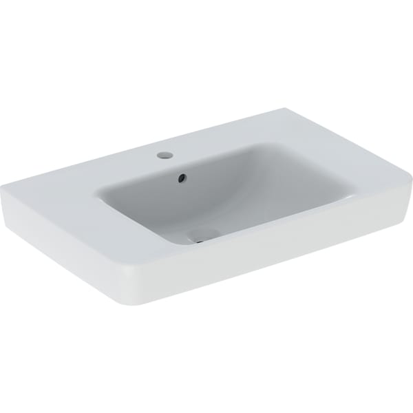 Geberit Renova Plan WT mit Ablagefl., 75x48cm m. Hl.. m. Ül., weiß, KeraTect