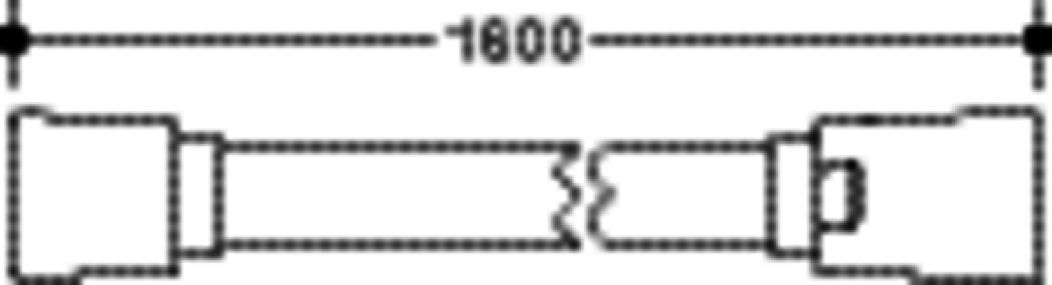 HEWI Brauseschlauch, L=1600 mm Chromoptisch