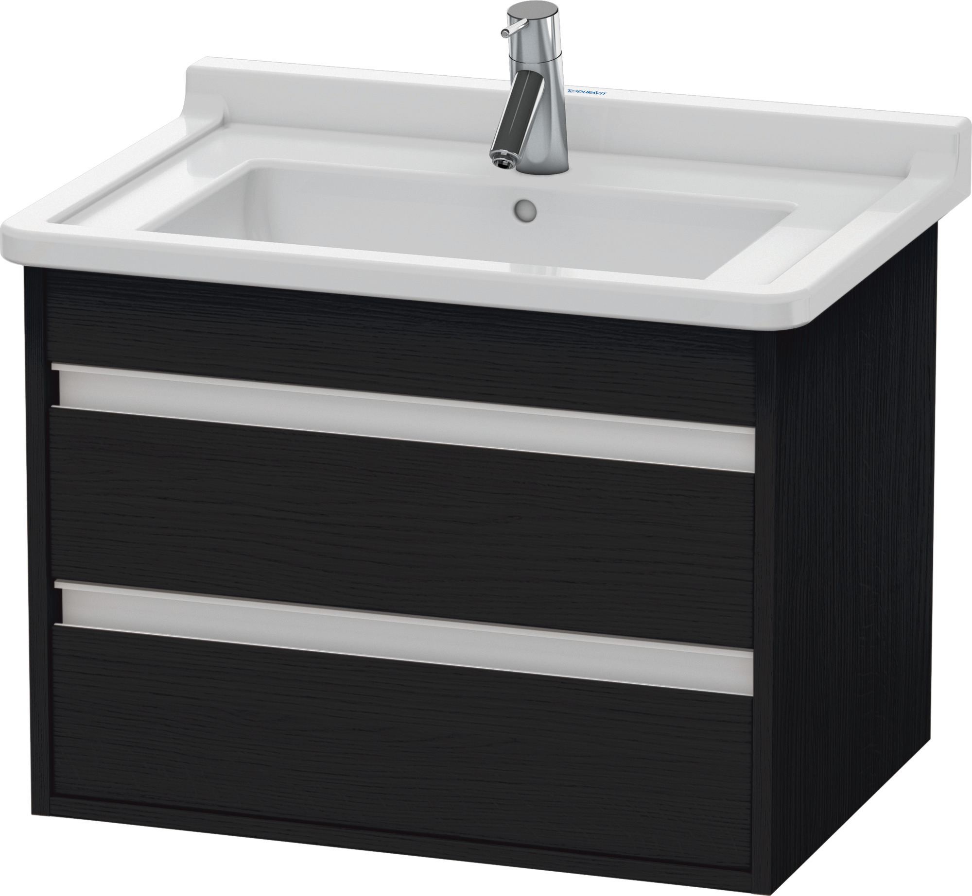Duravit WTU wandhängend Ketho 455x650x480mm 2 SchKa, für 030470, Eiche Schwarz