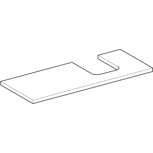 Geberit ONE WT-Pl. Aus re für AWT Schalenform 120x3x47cm, lava matt