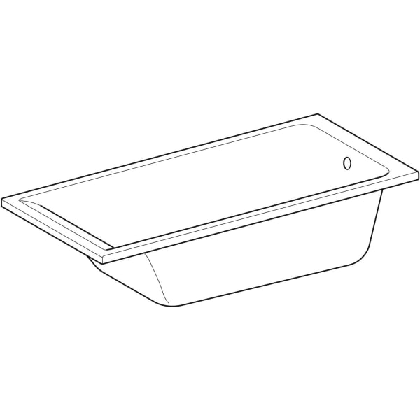 Geberit Renova Plan Rechteckbadewanne 160x75x42cm, weiß