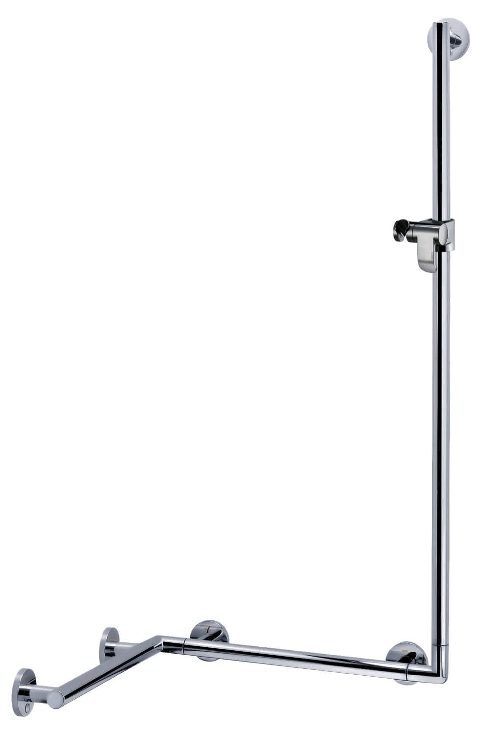 KEUCO Duschhandlauf Plan Care 34908, mit Br.Stg. r/l, sil-elox, 597/880/1265 mm