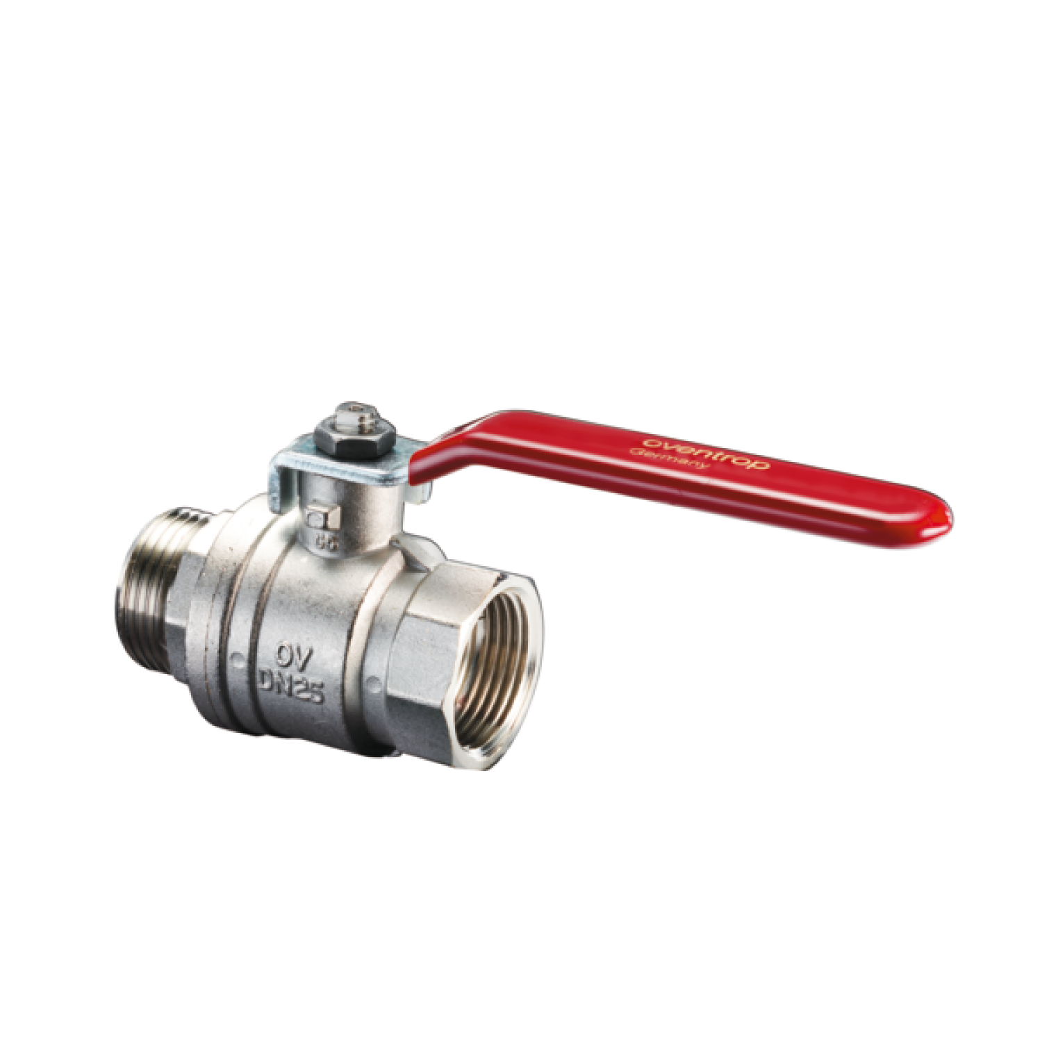 OVENTROP-Kugelhahn "Optibal", Hebelgriff DN15, G1/2"IG, G1/2"AG, PN16, Ms