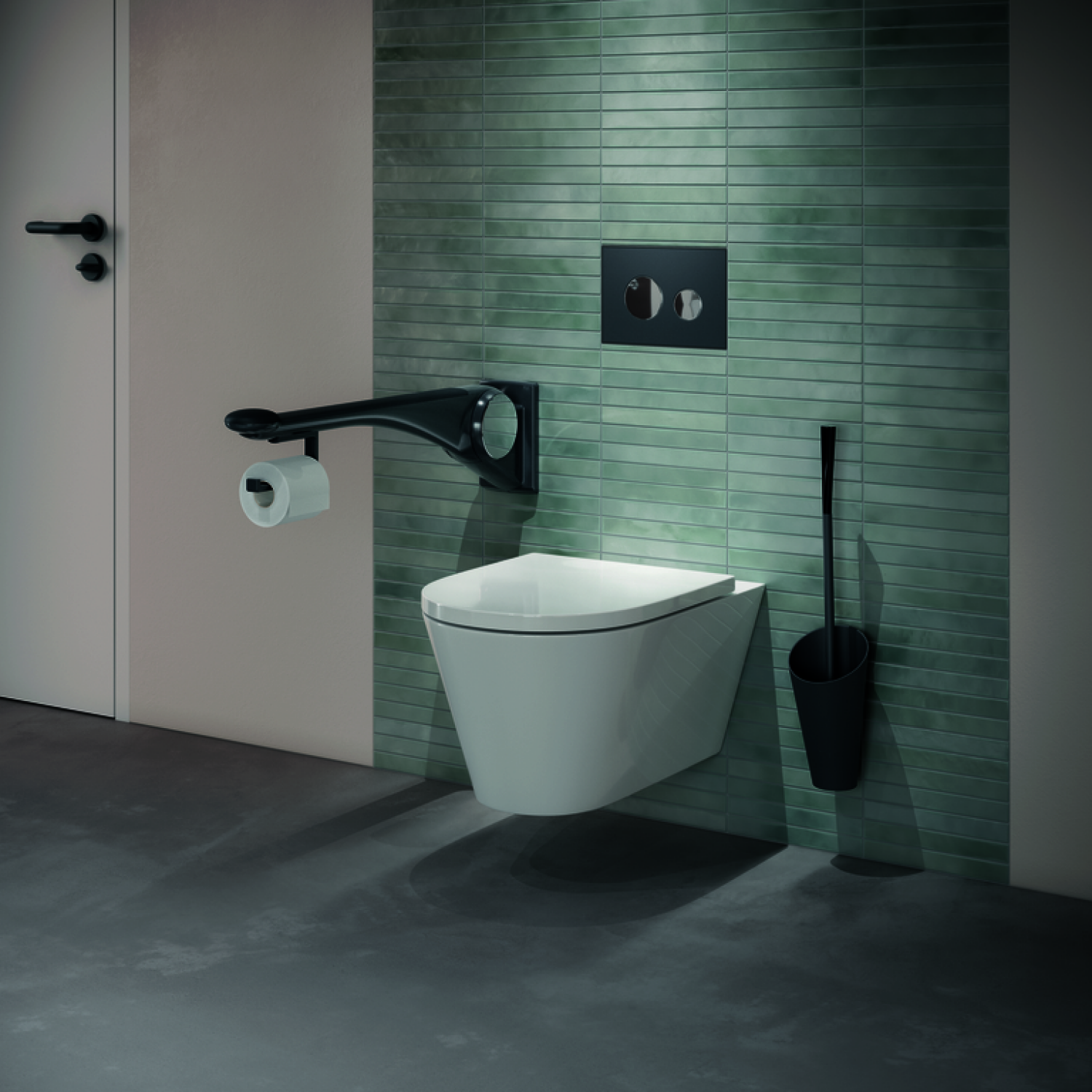 HEWI WC-Bürstengarnitur Ser 801, matt, zur Wandmontage reinweiß