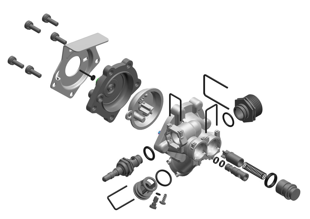 BOSCH Ersatzteil TTNR: 8738728064 Wasserarmatur (Oval-Membran) (schwarz)