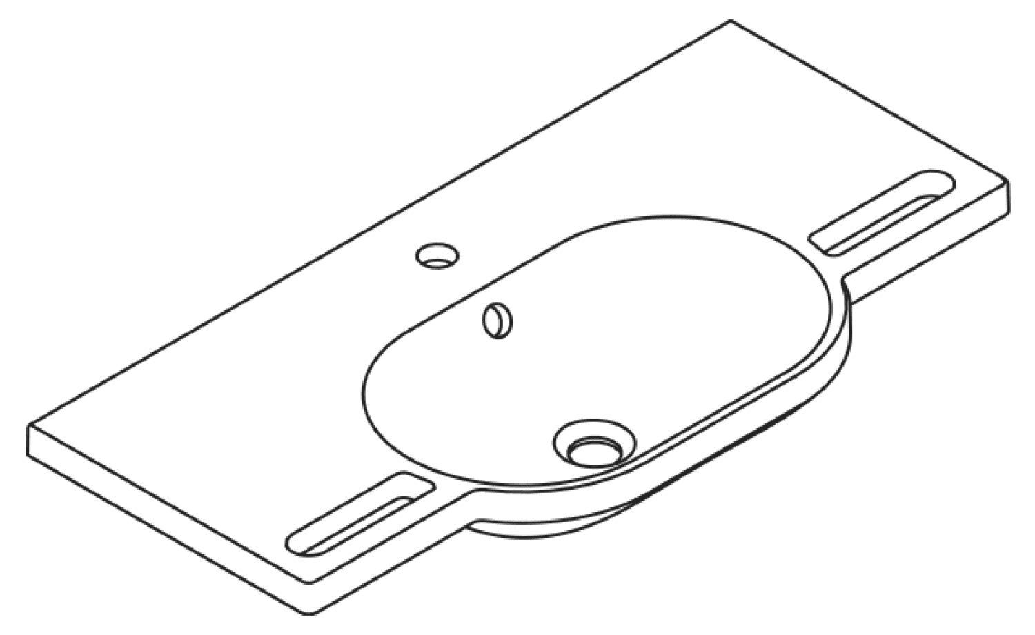 HEWI Waschtisch mit Griffmulden 850 x 415mm, mit Überlauf, 1 Hahnloch