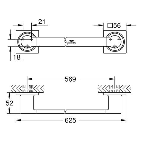 GROHE Badetuchhalter Allure 40341_1 hard graphite gebürstet