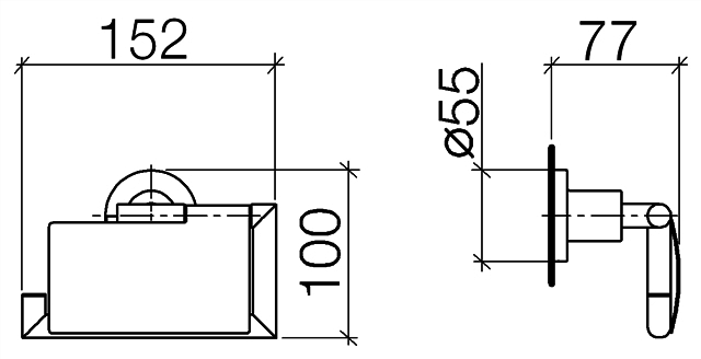 DO Papierrollenhalter mit Deckel TARA 83510892 Messing gebürstet (23kt Gold)