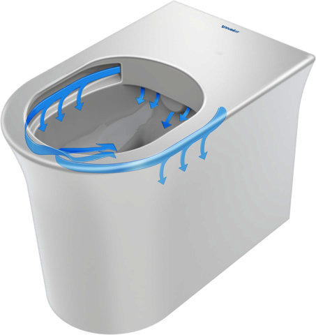 DU Stand-WC White Tulip, 580mm, Weiß rimless, TS, Abg.waagr., btw