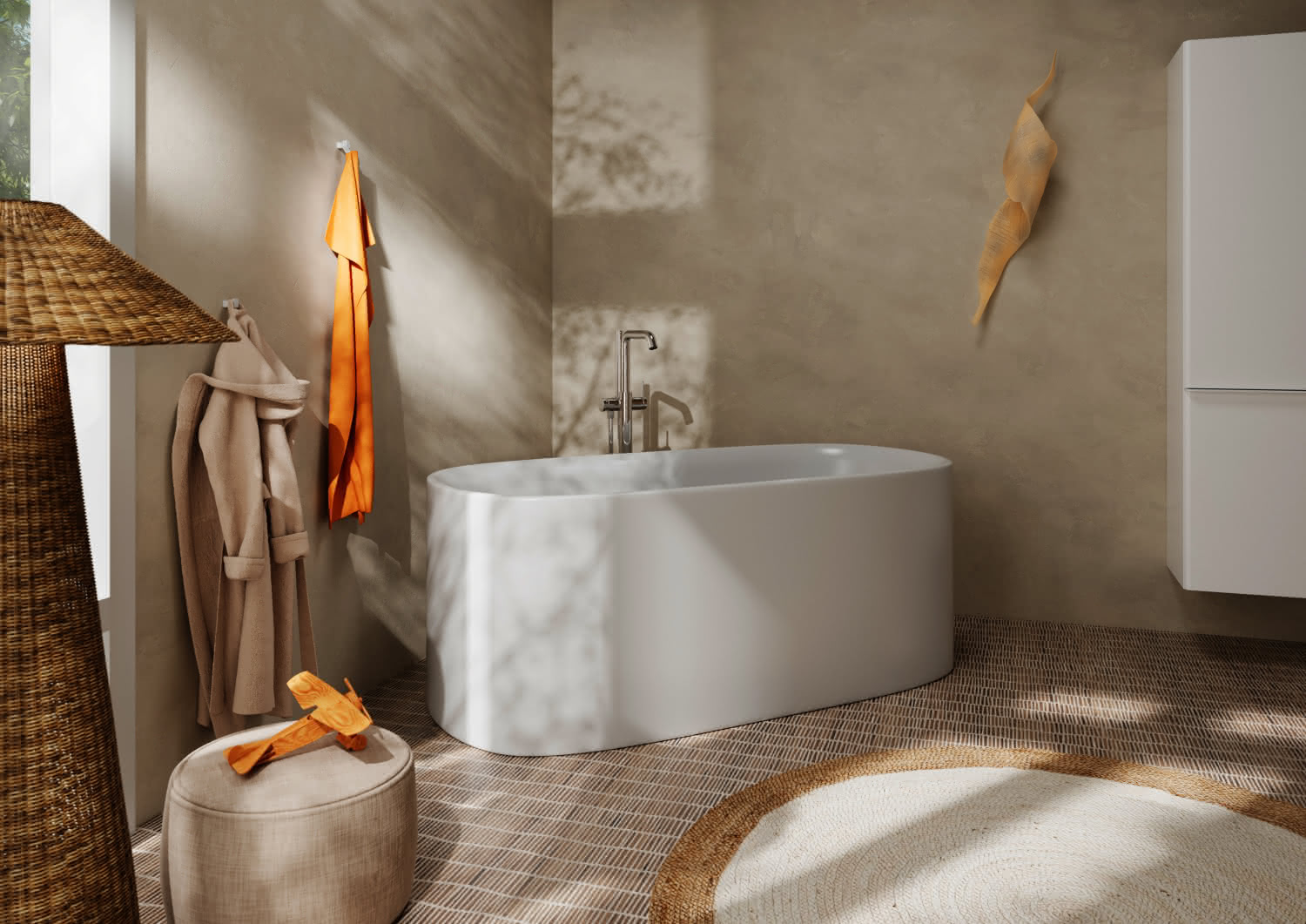 Hansgrohe Wannenmischer Tecturis S bodenstehend chrom