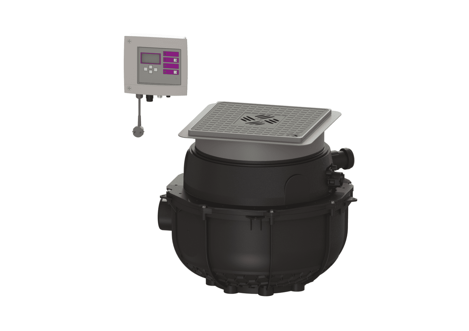 KESSEL-Hebeanlage Aqualift S Compact Tronic, GTF 500, resistant, Bodenplatte