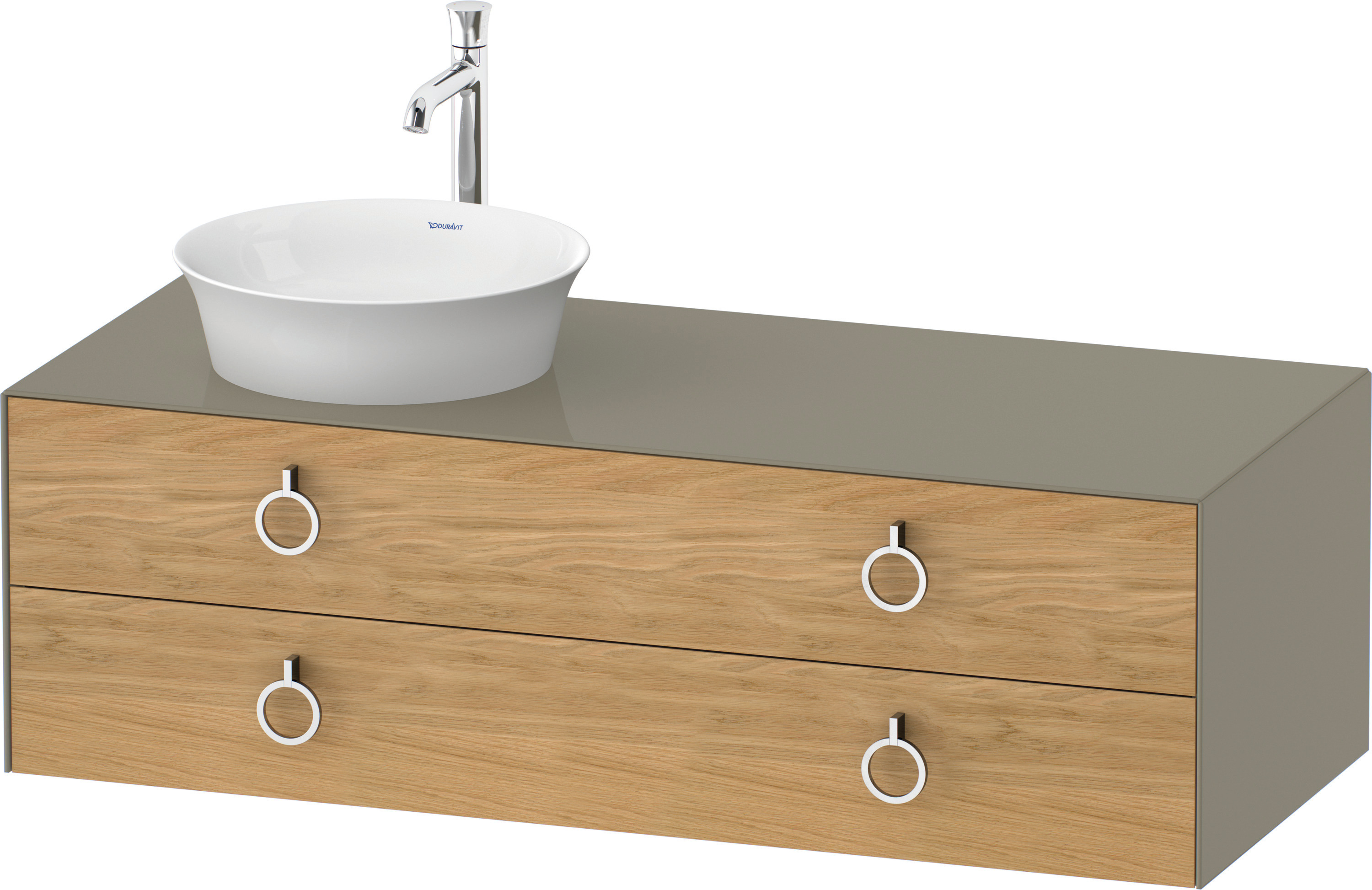 Duravit WTU wh.White Tulip,2SK,m.Gr,TA L,408x 1300x550,Ei. N.M./St.gr.HGL o. ES WBL