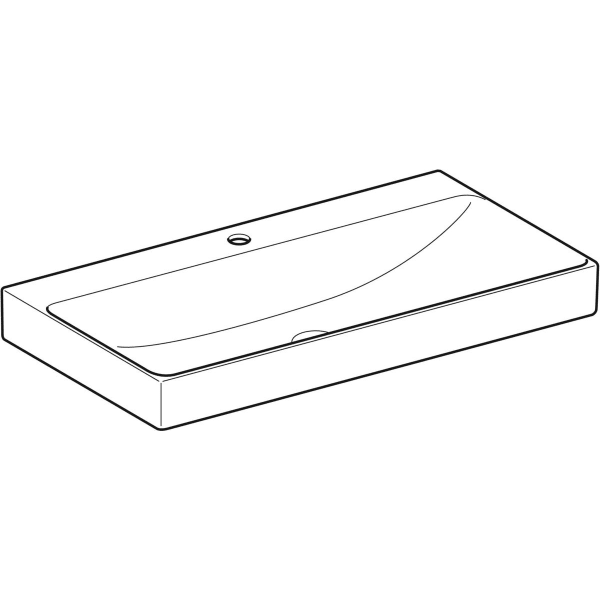 Geberit ONE Waschtisch 90x48 cm m. Hl., o. Ül., weiß, KeraTect