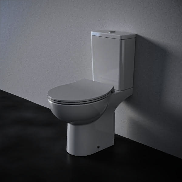 IS WC-Paket Eurovit m.Standtiefspül-WC Spülkasten Zulauf oben und WC-Sitz Weiß