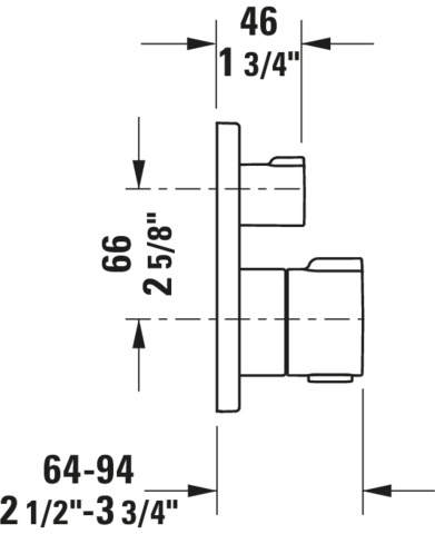 DU C.1 Einhebel-Wannenmischer UP,Rund Keramikmischsyst.,Sicherungsk., Chrom HG