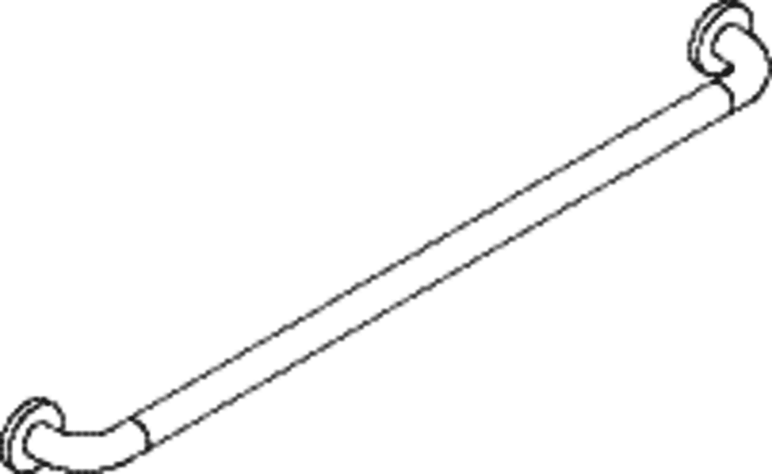 HEWI Haltegriff Ser 801 d:33, AM:900mm. BM211.2 reinweiß