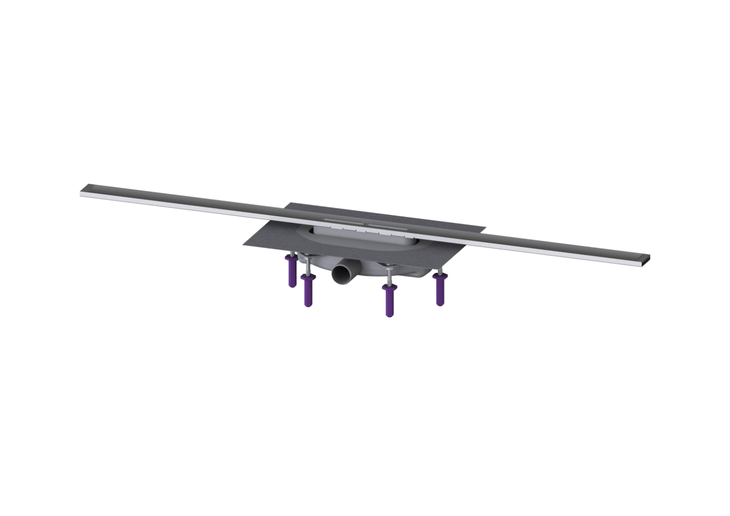 KESSEL-Duschrinne Linearis Infinity 60 L: 1100 mm, DN 40, Edst. geb., Megastop