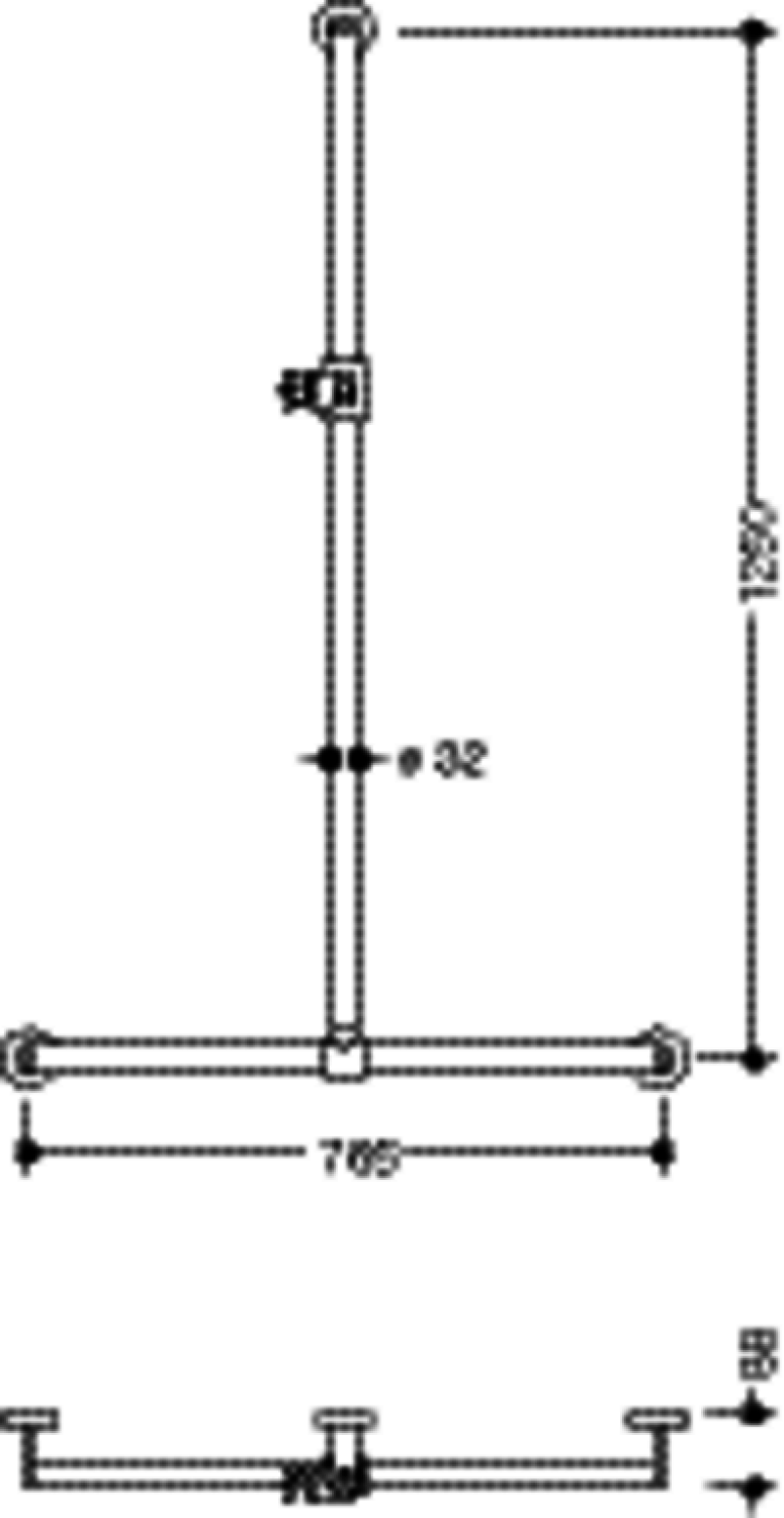 HEWI DUHA, d:32, A1:1250. W1:765, plvb, Br.H.Kst. schw tiefmatt