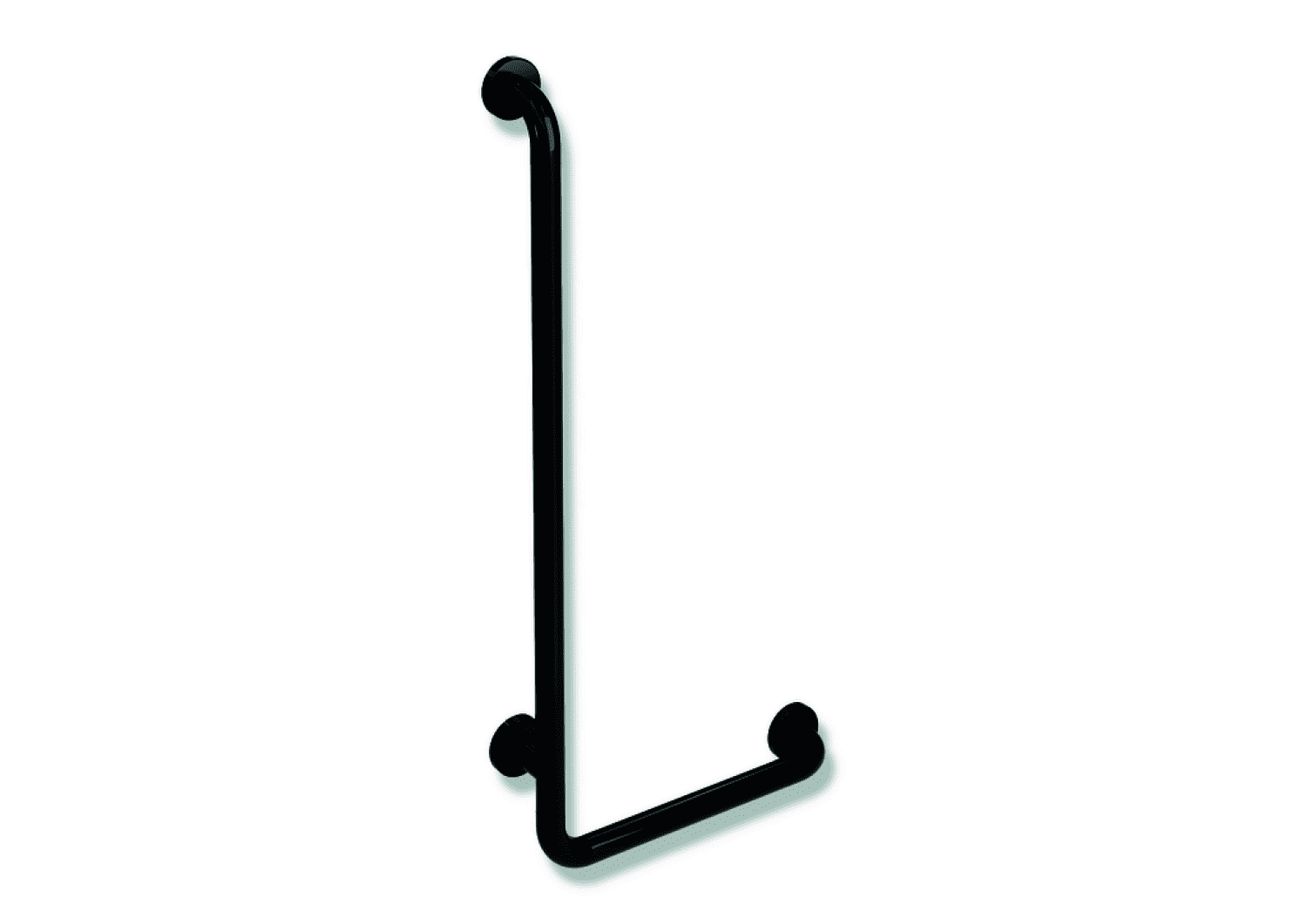 HEWI Winkelgriff Ser 801, d:33, AM:900mm, W:400mm tiefschwarz