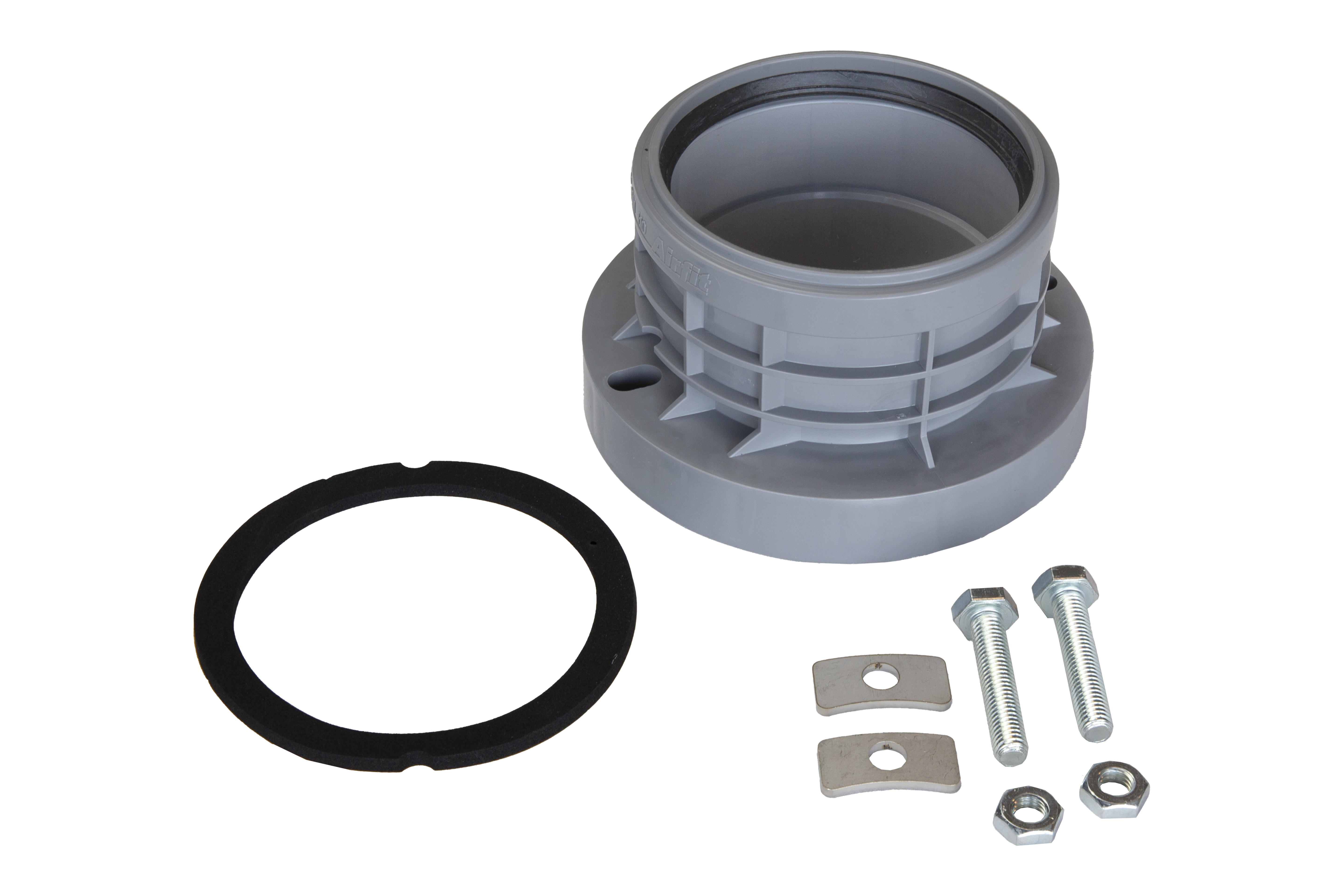 airfit PP-Flansch-Adapter DN 110/110 aus PP, Lochabstand 125-143mm