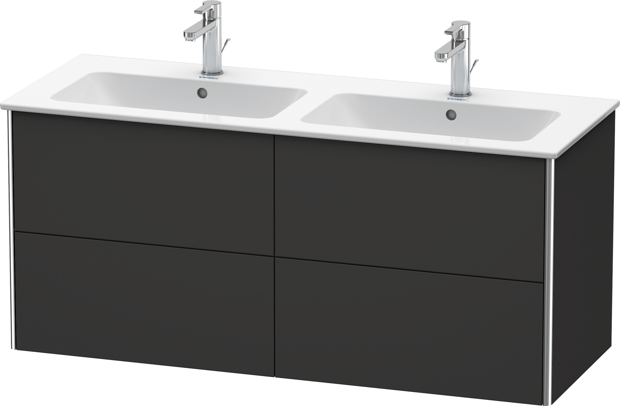 Duravit WT-Unterbau XSquare, 4 Schubkästen 560x1280x478mm, Graphit Supermatt