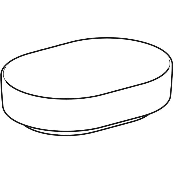 Geberit VariForm Aufsatz-WT, elliptisch 55x40cm, o. Hl, o. Ül., weiß