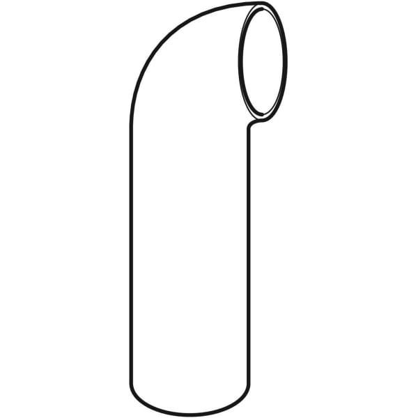 Geberit PE Bogen 90Gr mit langem Schenkel Schenkel und kleinem Radius d110