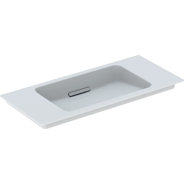 Geberit ONE MWT, 90x40cm, CleanDrain v.Ausld. o.Hl., Ül. verd., weiß Tect/weiß glzd